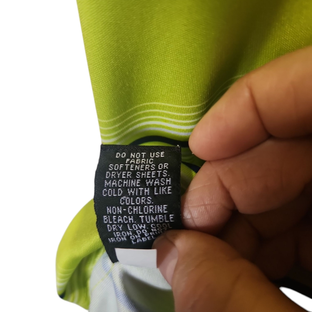 Cool Play Golf Pro Green Striped Men's Polo Shirt - Picture 6 of 9